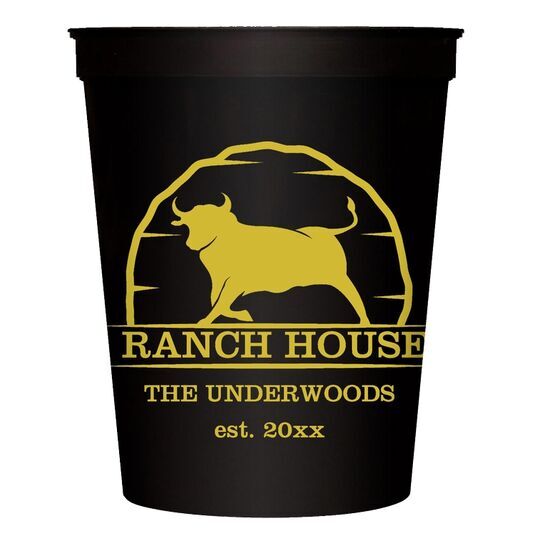 Bull Ranch House Stadium Cups